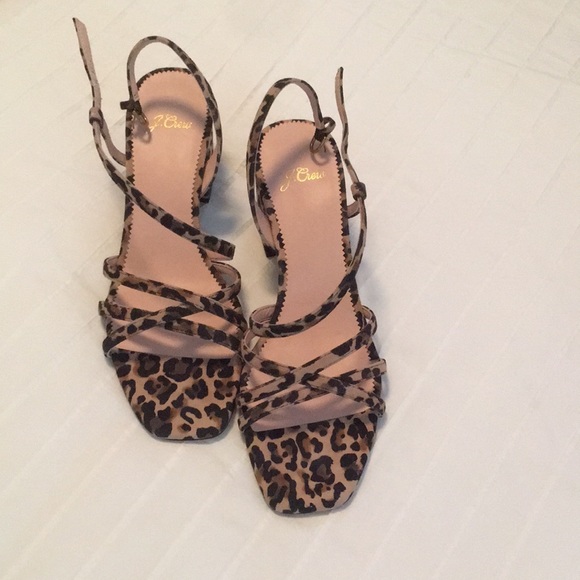 J Crew leopard print suede Odette sandal - Picture 2 of 5